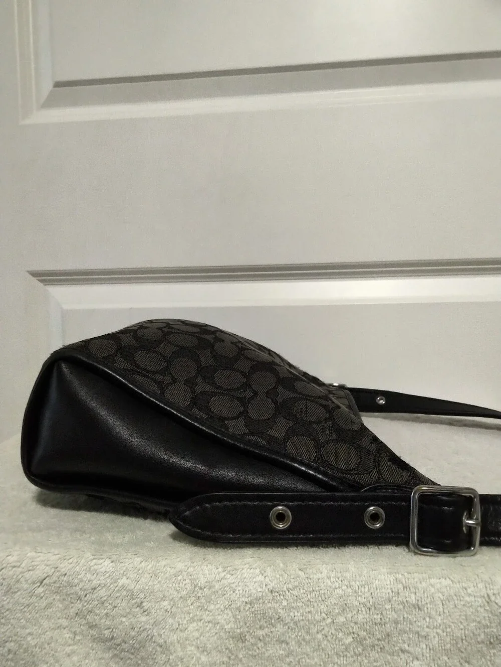 Authenric Coach Signature Canvas & Leather Dufflette Crossbody Bag - 25697